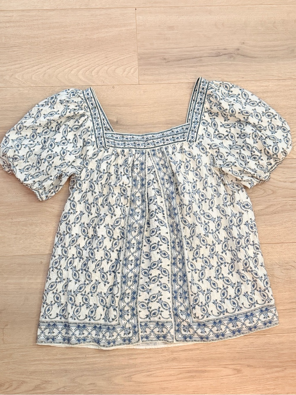 Floral Square-Neck Women's Top
